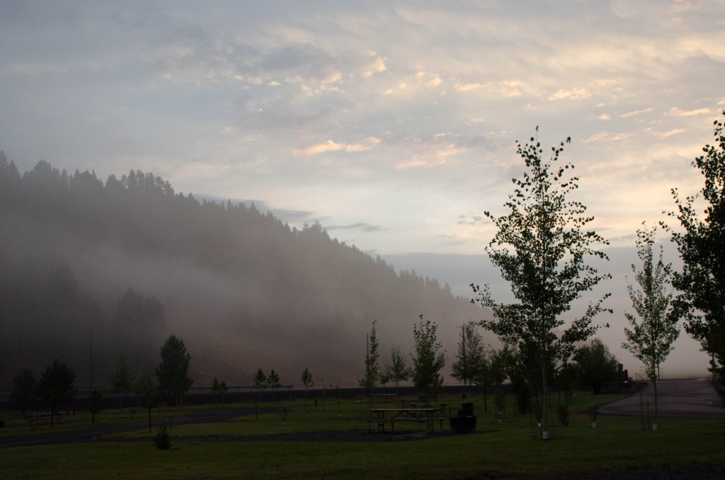 Bates State Park, Oregon, on a misty, Fall morning.